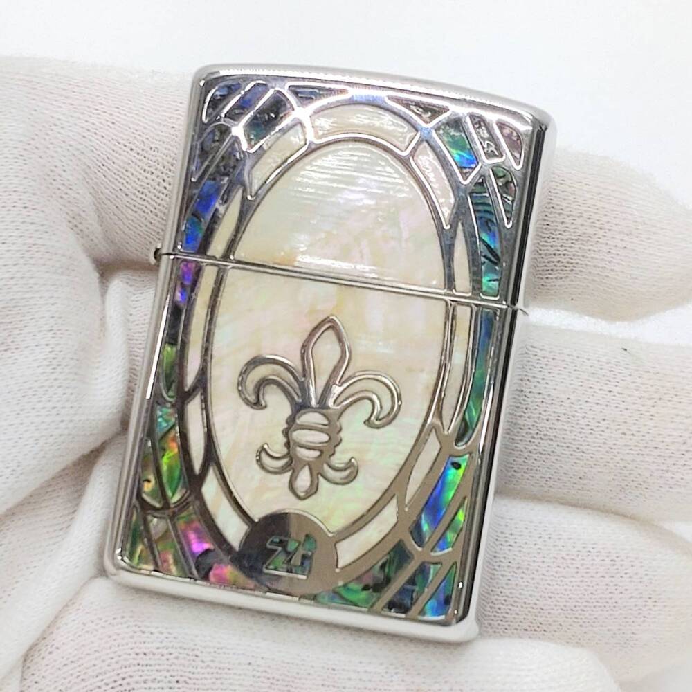 安曇野市 ZIPPO買取 | アーマーシェル インレイリリー 写真4