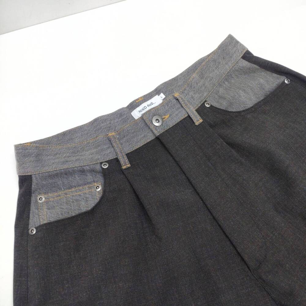 松本市 古着買取 | ニコアンド デニム切り替えスラックス 写真4