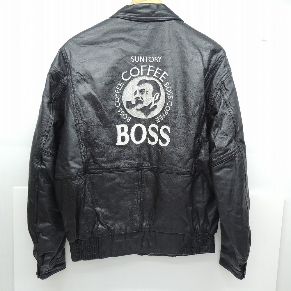 未使用 BOSS ボスジャン B9912 レザー B-3 フライトジャケット L 