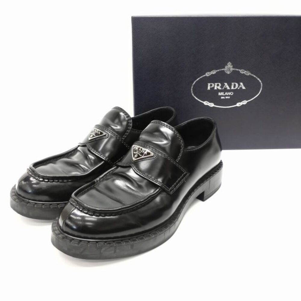 松本市 ブランド買取 | プラダ レザーローファー